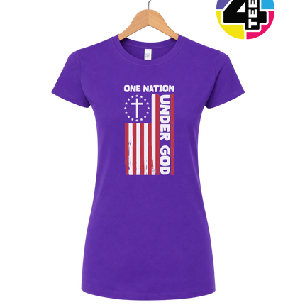 One Nation Under God Flag Women's Tee