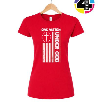 One Nation Under God Flag Women's Tee