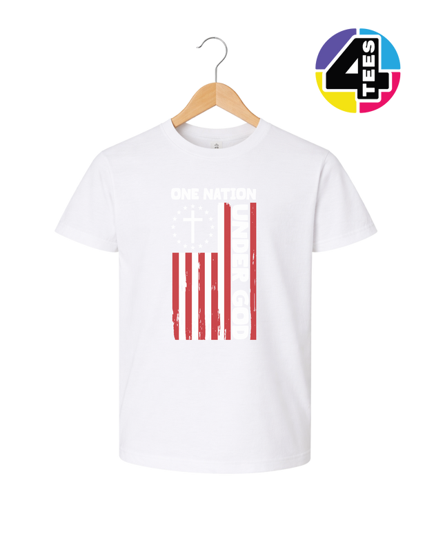 One Nation Under God Flag Youth Tee