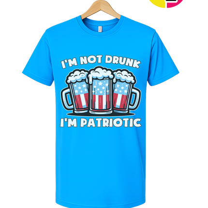 I’m Not Drunk I’m Patriotic Tee