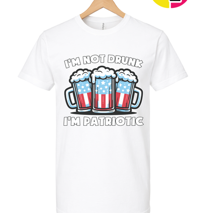 I’m Not Drunk I’m Patriotic Tee