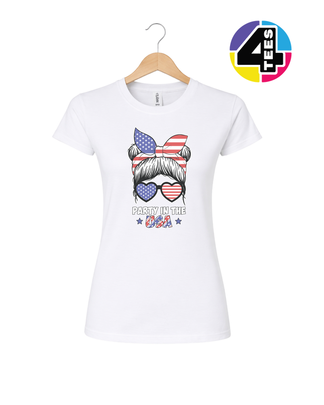 Patriotic Party Bow Women's Tee