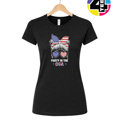 Patriotic Party Bow Women's Tee