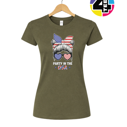 Patriotic Party Bow Women's Tee