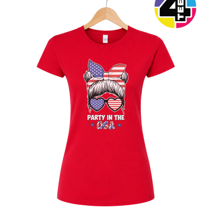 Patriotic Party Bow Women's Tee
