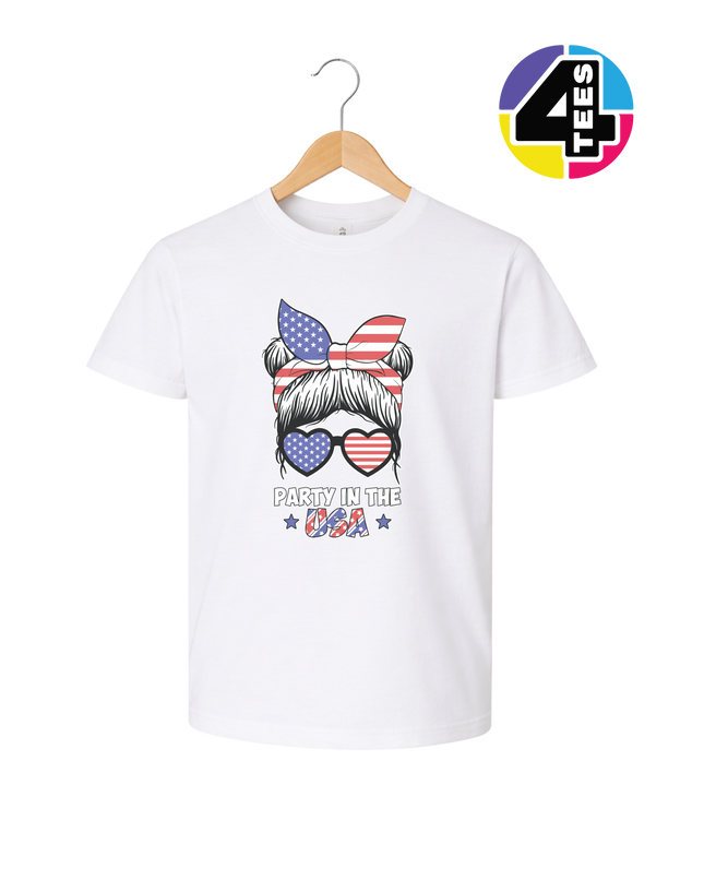 Patriotic Party Bow Youth Tee