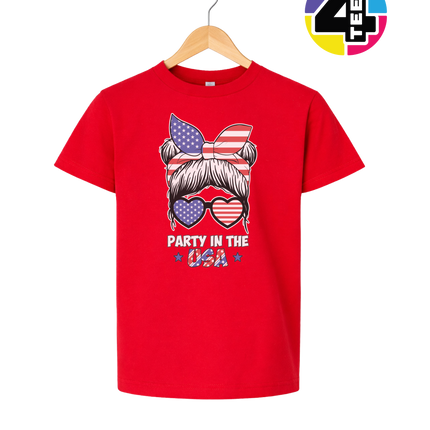 Patriotic Party Bow Youth Tee