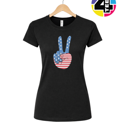 Stars & Stripes Peace Sign Women's Tee