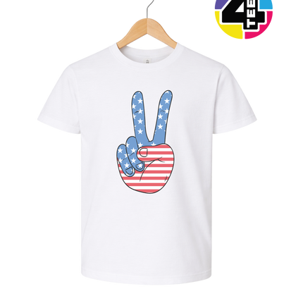 Stars & Stripes Peace Sign Youth Tee