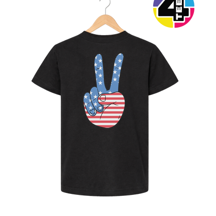 Stars & Stripes Peace Sign Youth Tee