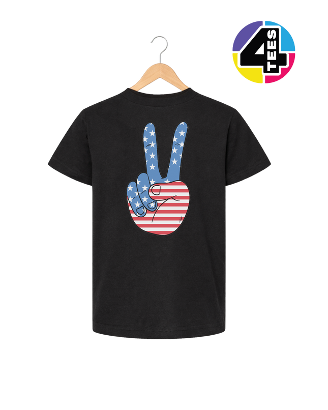 Stars & Stripes Peace Sign Youth Tee