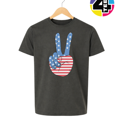 Stars & Stripes Peace Sign Youth Tee