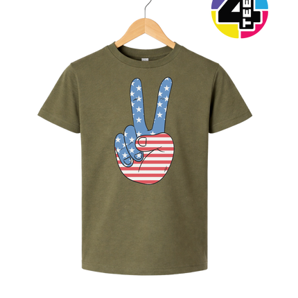 Stars & Stripes Peace Sign Youth Tee