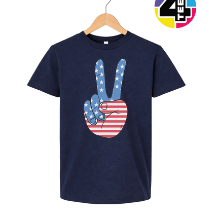 Stars & Stripes Peace Sign Youth Tee