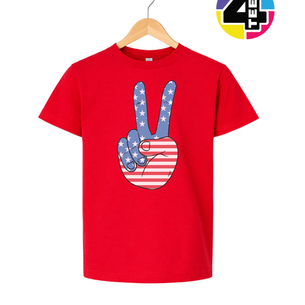Stars & Stripes Peace Sign Youth Tee