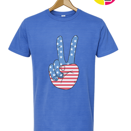Stars & Stripes Peace Sign Tee