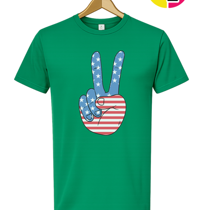 Stars & Stripes Peace Sign Tee