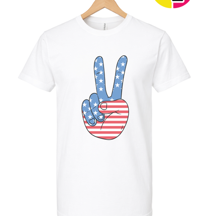 Stars & Stripes Peace Sign Tee