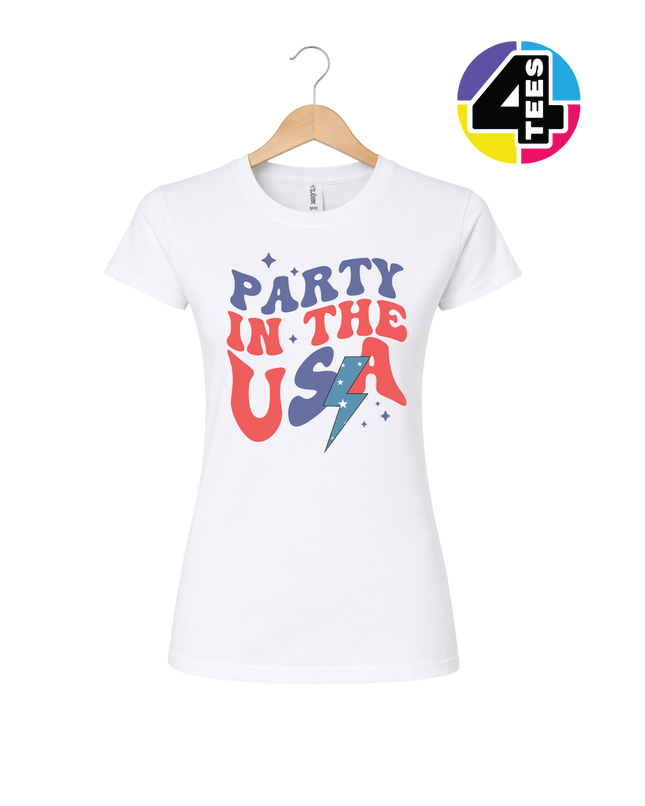 Party in the USA Groovy Bolt Women's Tee