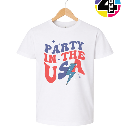 Party in the USA Groovy Bolt Youth Tee