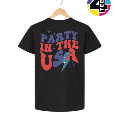 Party in the USA Groovy Bolt Youth Tee