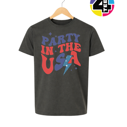 Party in the USA Groovy Bolt Youth Tee