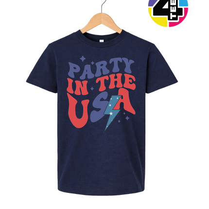Party in the USA Groovy Bolt Youth Tee
