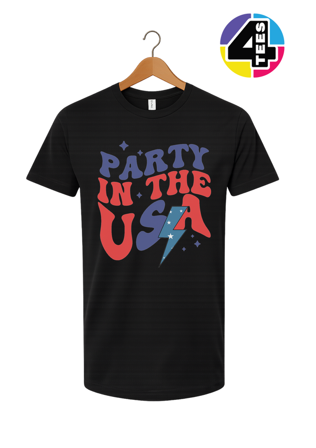 Party in the USA Groovy Bolt Tee