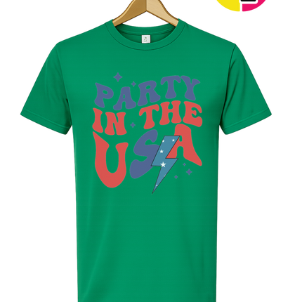 Party in the USA Groovy Bolt Tee