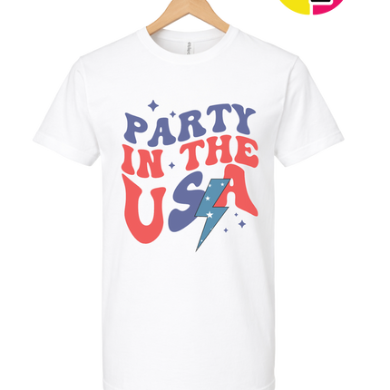 Party in the USA Groovy Bolt Tee