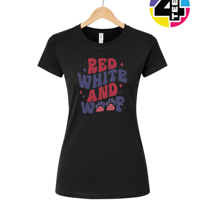 Red, White & Woof Patriotic Paws Women's Tee