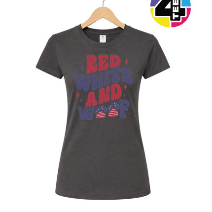 Red, White & Woof Patriotic Paws Women's Tee
