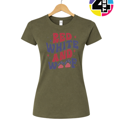 Red, White & Woof Patriotic Paws Women's Tee