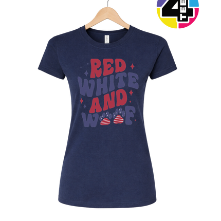 Red, White & Woof Patriotic Paws Women's Tee