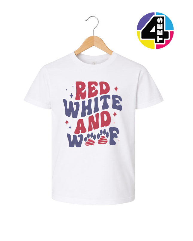 Red, White & Woof Patriotic Paws Youth Tee
