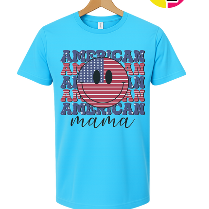 Groovy American Flag Smiley Tee