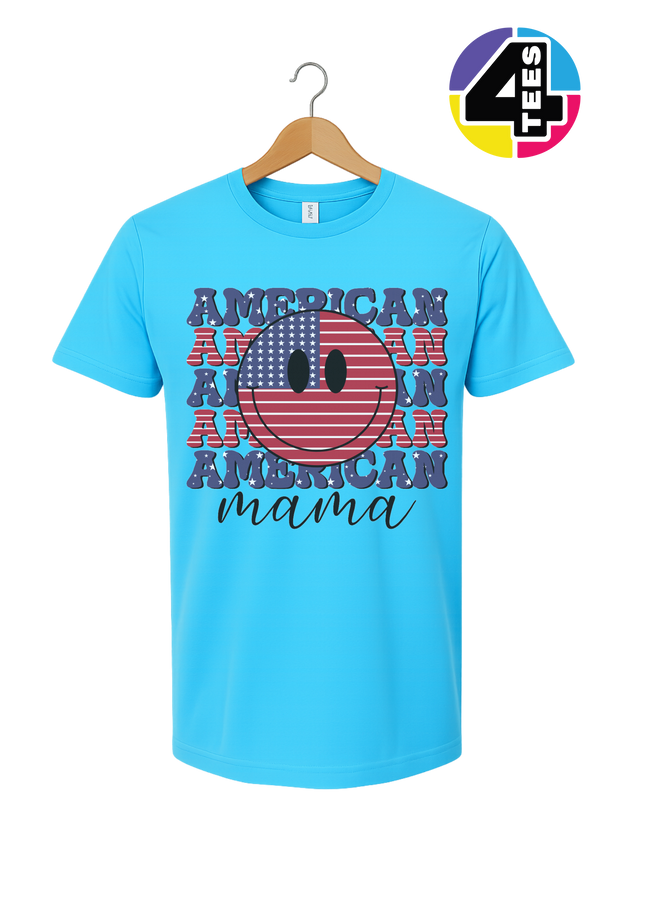 Groovy American Flag Smiley Tee