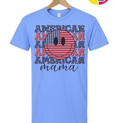 Groovy American Flag Smiley Tee