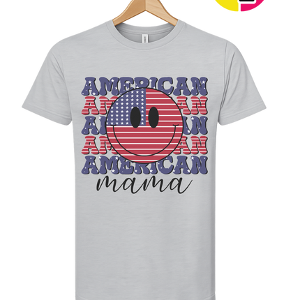 Groovy American Flag Smiley Tee
