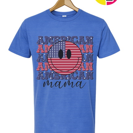Groovy American Flag Smiley Tee
