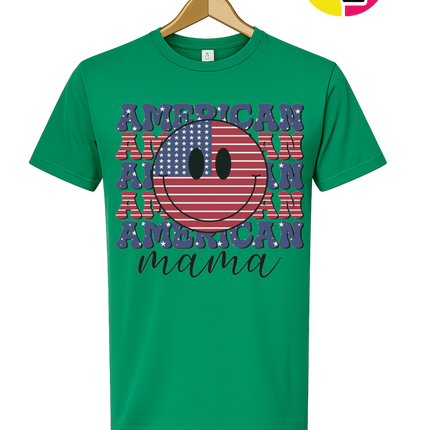 Groovy American Flag Smiley Tee