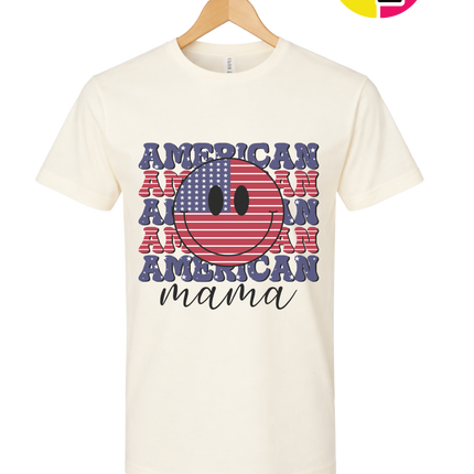 Groovy American Flag Smiley Tee