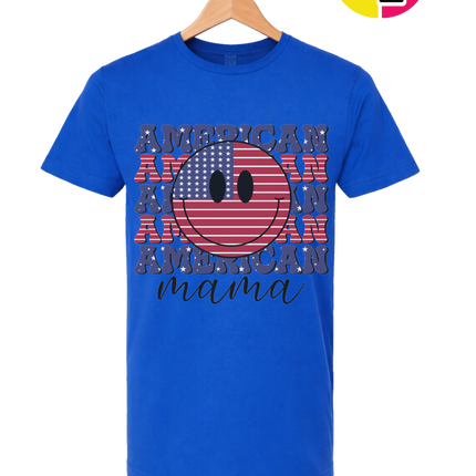 Groovy American Flag Smiley Tee