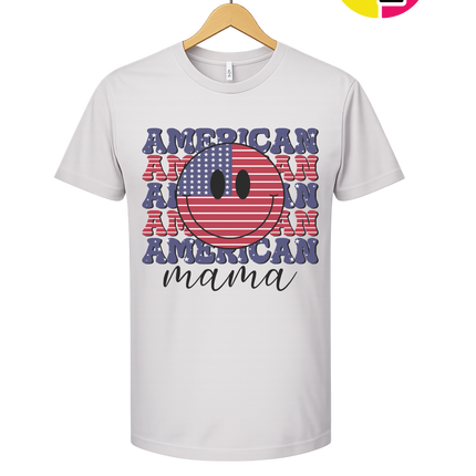 Groovy American Flag Smiley Tee