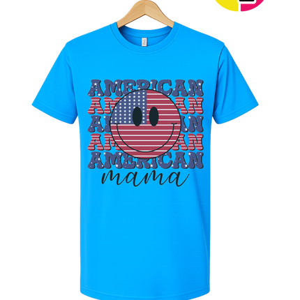Groovy American Flag Smiley Tee