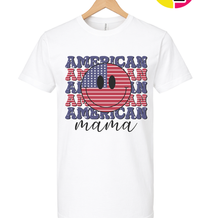 Groovy American Flag Smiley Tee