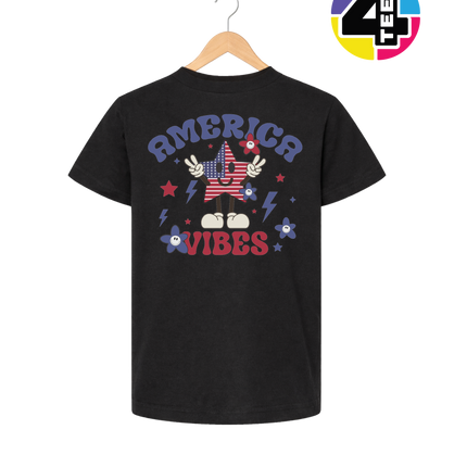 America Vibes Star-Spangled Smiley Youth Tee
