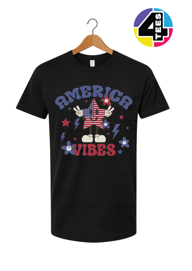 America Vibes Star-Spangled Smiley Tee