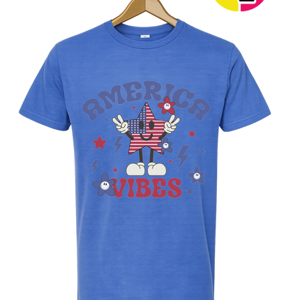 America Vibes Star-Spangled Smiley Tee
