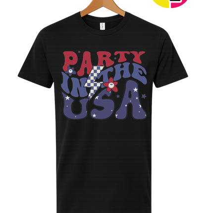 Groovy America Vibes Peace Star Tee